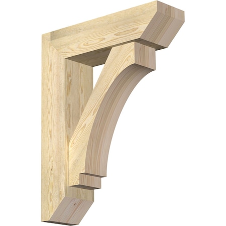 Ekena Millwork Imperial Slat Rough Sawn Bracket w/ Offset Brace, Douglas Fir, 8"W x 28"D x 36"H BKT0806X28X36IMP06RDF
